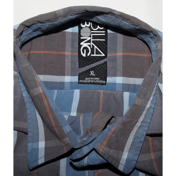 Billabong Men's Short Sleeve Button Front Pockets Cotton Blend Shirt Size XL - Picture 5 of 6